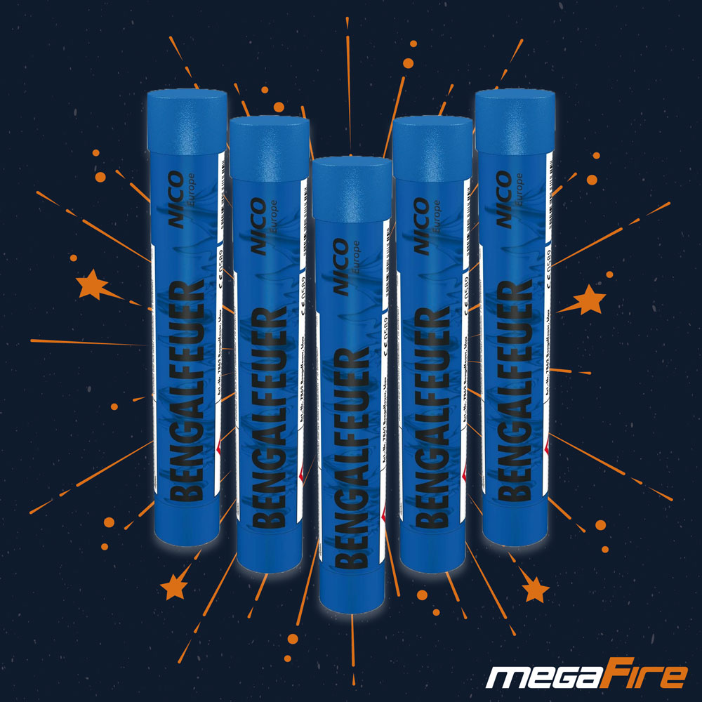 Bengalfeuer Blau im 5er Pack