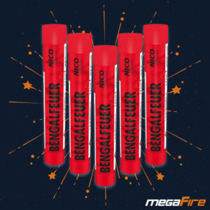 Bengalfeuer Rot im 5er Pack