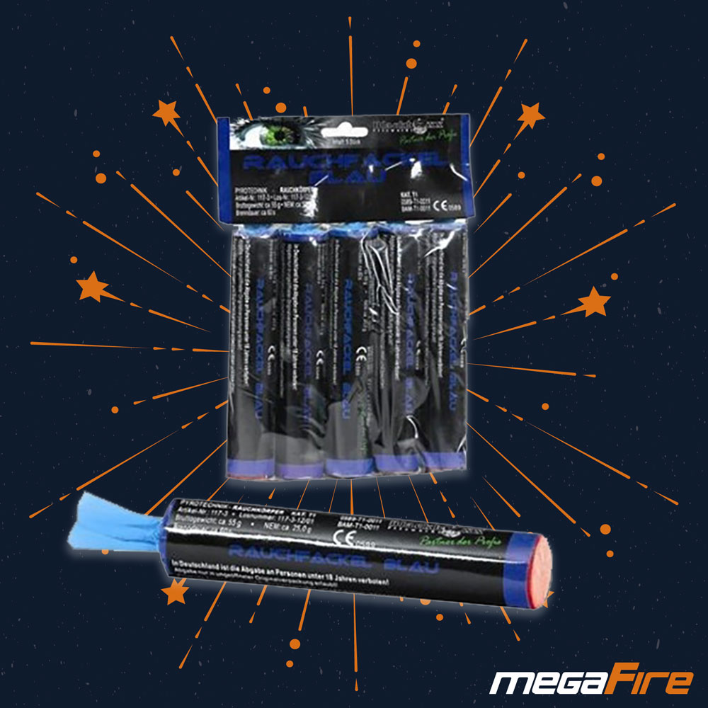 Rauchfackel blau im 5er Pack