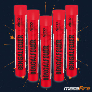 Bengalfeuer Rot-blink im 5er Pack