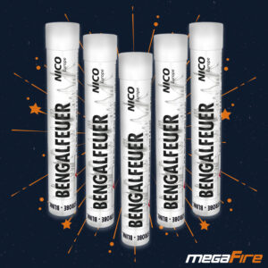 Bengalfeuer Weiß-blink im 5er Pack